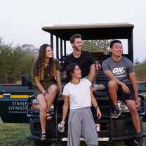 with my friends and the game drive car
