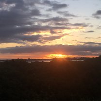 Sunset right outside of Auckland