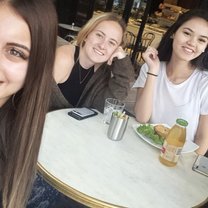 My roommates and I at a local coffee shop
