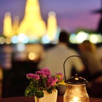 Wat Arun with flowers