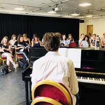 Singing class at West End Summer Academy