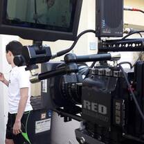 Filming process with Red camera