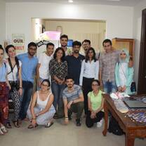 Volunteer group in The Tarzan Way Volunteer house in Delhi, India