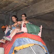Elephant Ride in Jaipur, Rajasthan, India with volunteers from Portugal and Tunisia with The Tarzan Way