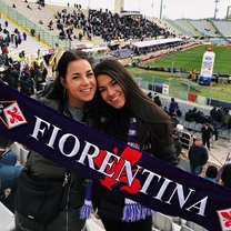Me and a friend at a Fiorentina game