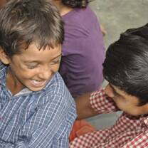 Children having fun during sessions by volunteers in Delhi with The Tarzan Way