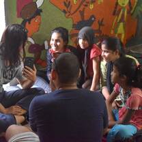 Discussions during volunteer work in Jaipur, India with The Tarzan Way