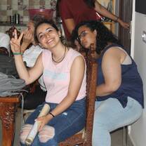 Volunteer from Turkey posing in The Tarzan Way volunteer house in Delhi, India
