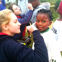 Organising fun activities for local children