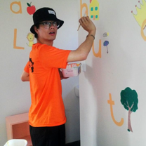 creating educational murals at a local school