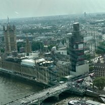 Big Ben and the Houses of Parliament as seen from the London Eye View from the London Eye
