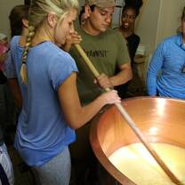 Cheese making lab at Malga Tovre, Brenta Dolomites