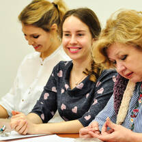 The teachers on Russian language