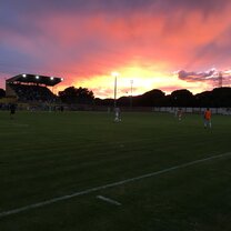 Soccer game at sunset Soccer game in the host town of Tordesillas