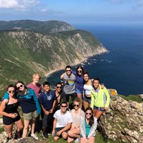 Group photo whiile on a hike in Galicia