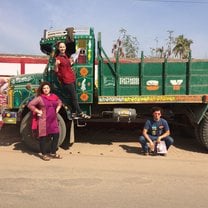 Taken in front of the Safrani School of Weaving, one of the many locations we visited on our scavenger hunt throughout Hyderabad during our orientation.