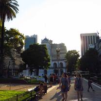 Beautiful bright day outside in the city. 