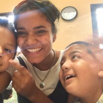 My classroom With some of the kids of the classroom i passed most of my time. I was watching the hours, when one of the kid asked for a picture (: