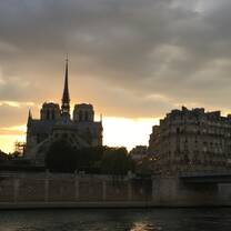 While having a picnic on the Seine, we watched the sun set behind the Notre Dame- a truly magical sight!