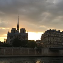 While having a picnic on the Seine, we watched the sun set behind the Notre Dame- a truly magical sight!