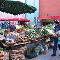 Local market outside selling produce. 