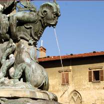 A fountain spitting water. 