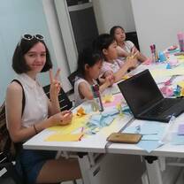 Making handcrafts with children