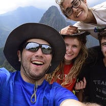 Enjoying Machu Picchu