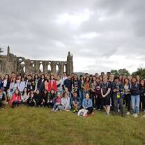 LISS students at Bolton Abbey in the Yorkshire Dales