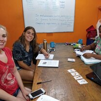 Teens study Spanish in small groups in our Teen Summer Program Spanish teen program