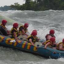 White water rafting on the nile in Uganda