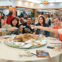 Enjoying Chinese tea 