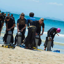 Facilitated dive training conducted by international standard professional