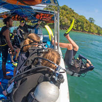 Dive trainings at multiple dive sites located within the marine park