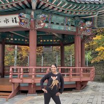 Standing outside of Cheongok Cave