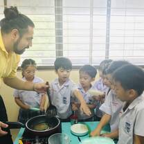 Cooking with my class!