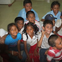The kids at the local school we volunteered at