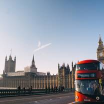 bus and big ben in london