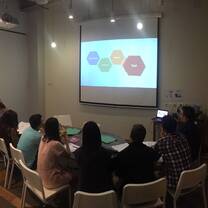 Sage Corps Fellows cohort learning at their startup.