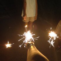 fireworks with my host family!