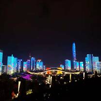 Nightly Light-Show, from atop Lianhua Hill, Shenzhen, Guangdong