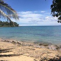 Turtle beach, around the coast, on the walk to Ampangorino