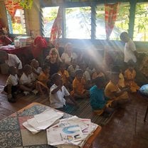 Teaching at one of the local kindergartens