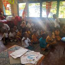 Teaching at one of the local kindergartens