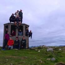 Group photo in a small lookout point