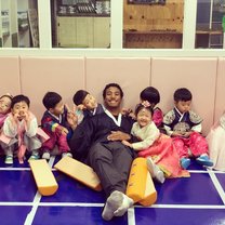 Celebrating the Chuseok with some of the children