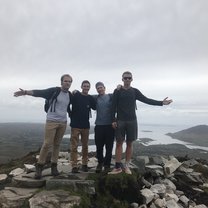 Group of us at the top of a mountain