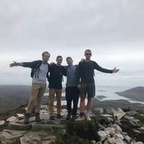 Group of us at the top of a mountain