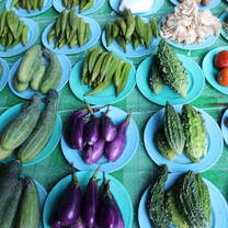Fresh food at market in Thailand