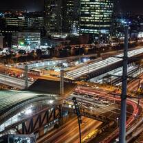 Tel Aviv City traffic lights by Night 